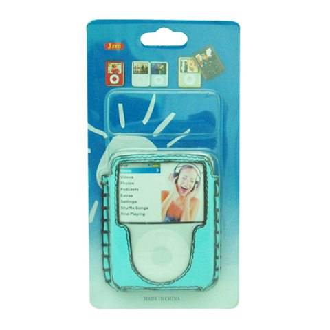 blue case huid te bedekken leer voor ipod nano 3 gen 3G (ip017)-gratis verzending per luchtpost